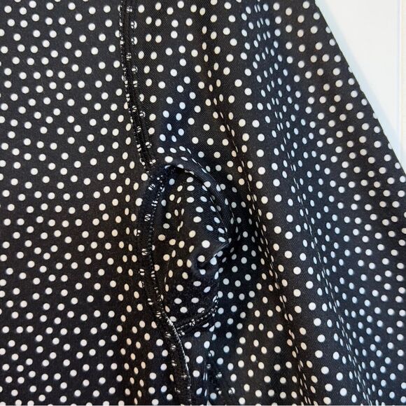 Nike Pro Dri Fit Black Polka Dot Half Zip running Pullover large - Picture 15 of 16